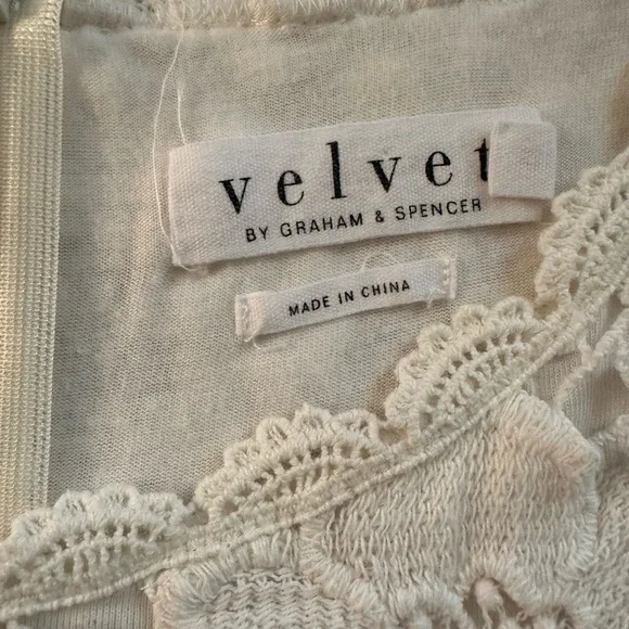 Velvet by Graham & Spencer Cream Lace Dress W Size Small bachelorette Wedding - Picture 5 of 8